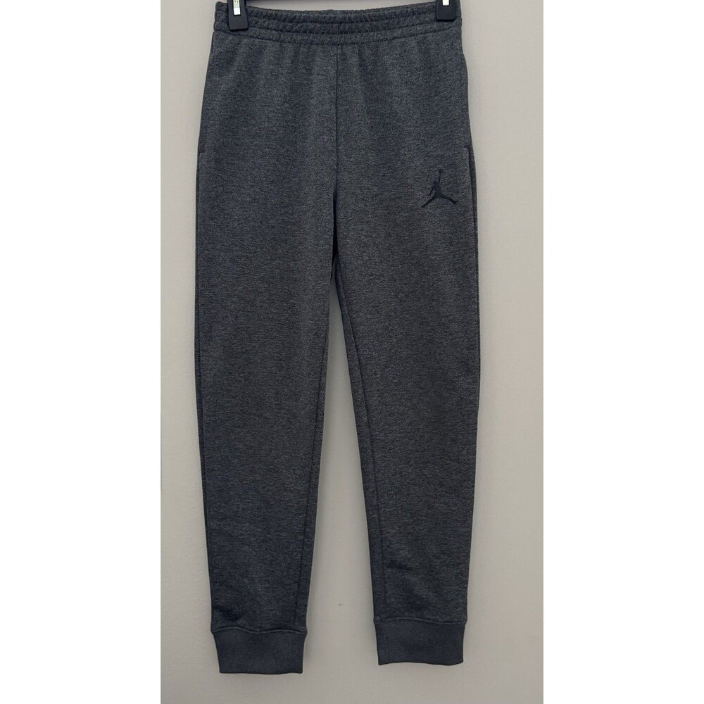 Jordan Dri-FIT Boys 12/13 Gray Jogger Pants Pull On Elastic Waist Pockets